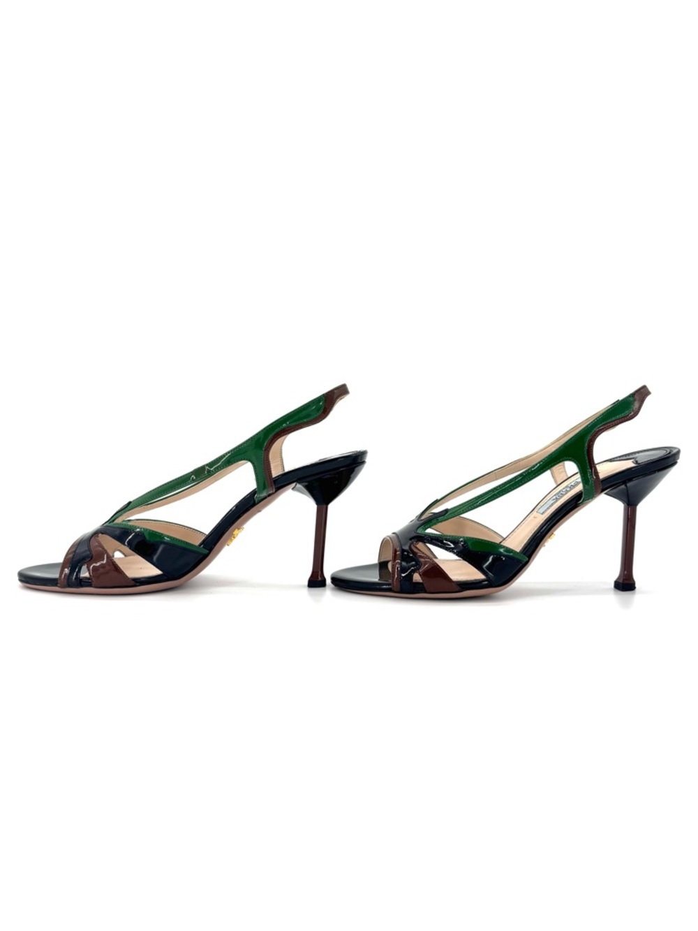 Prada SS 2012 Flames Hotrod Patent Leather Slingback Sandals 36.5 - Picture 4 of 7